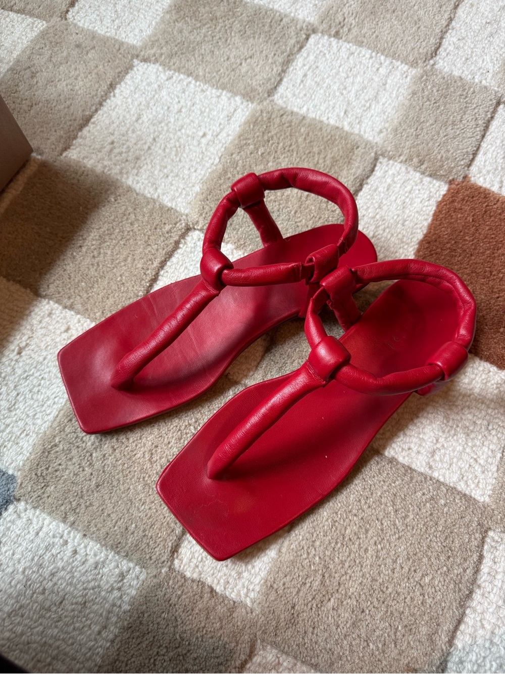Tibi Aston Sandal in red